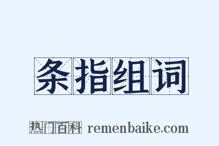 条指组词是什么意思的图片